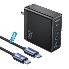 Tc-131ccas Nohon 140w Usb-c Laptop Charger Block Pd 3.0 Gan Wall Foldable Plug