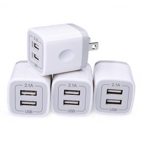 Nonouv 711745635746 Usb Wall Charger Cube 2 Port Charging Box 4pack 2.1a/5v Home Travel
