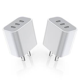 Nu6ff-2 Nuinno Iphone 16/17 Charger Block Usb C 2 Pack 35w 3-port Wall Cube