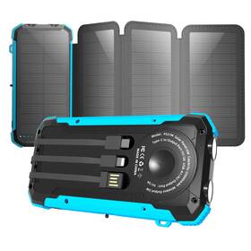 Ps21k Nuynix 20000mah Solar Power Bank Waterproof Charger With Dual Usb And Type-c Ports