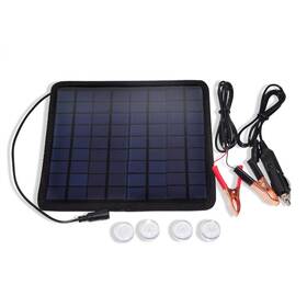 Sc-5d5w-car Nuzamas Poartable 5.5w 18v Solar Panel Charger 2in1 Cigarette Lighter Plug And Alligato