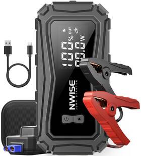 6000a Nwise Sj-70 Car Jump Starter Peak 25800mah Portable Battery Up To 1