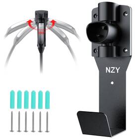 Dd-307 Nzy Tesla Charger Holder Wall Mount Cable Organizer With 180 Rotation Nozzle