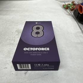 Octoforce 086547319300 8000 Mah Wireless And Usb-c Power Bank. Charge Up To Three Devices