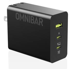 Chg65d Omnibar 100w Usb-c Charger Block 3-port Fast Charging Power Adapter