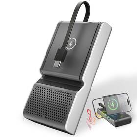 08290344 Omnijuice Magnetic Power Bank With Speaker/ 5000mah/ Foldable Phone Stand/type-c Fast Char