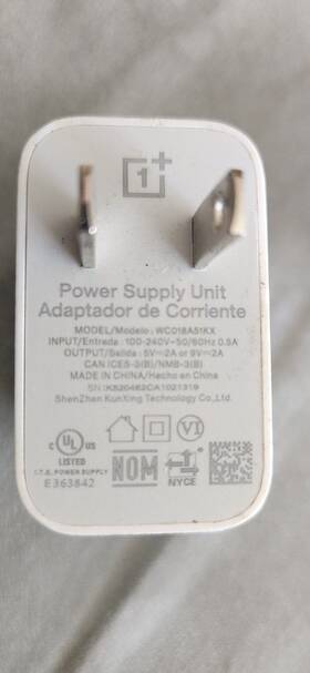 Wc018a51kx Oneplus 549359822203 Genuine Charger Used