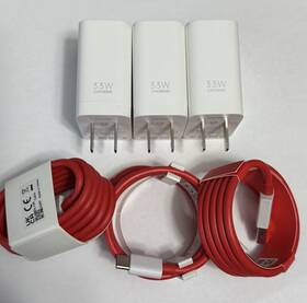 Vcb3hduh Oneplus Lot Of 3 33w Fast Chargers With Usb To Usb-c Cable For