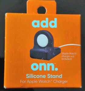 Onn 681131016346 New Add Onn. Brand Black Silicone Stand For Apple Watch Charger