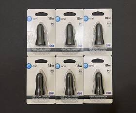 Ona19w1511 Onn Usb-c Car Charger 18w Power Delivery - New 6 Pack Lot