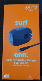 Onn Surf 64/12 Watt Dual-port Laptop Usb Usb-c Charger. 5