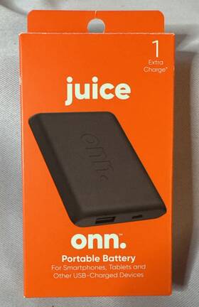 Wiablk100026180 Onn. Portable Battery 4k Mah Black - Brand New