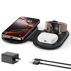 Opinta 768531994679 Foldable Travel Charger For Apple Device 3-in-1 Wireless Magnetic Charging S