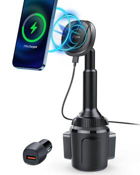 Wh05-c04 Oqtiq For Magsafe Cup Holder Wireless Car Charger Mount Magnetic Phone Charge