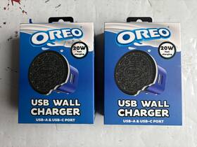 Orbit Innovations 810187380242 Oreo Usb Wall Charger 20w Fast Charging Usb-a And Usb-c Port New X2
