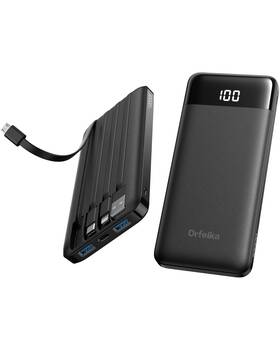 K14e Orfeika Portable Phone Charger 10000mah Power Bank With Built-in Ca