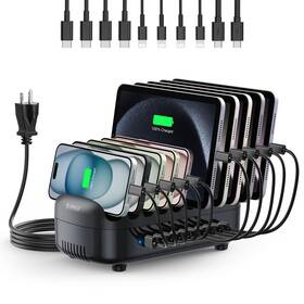 Duk-10p-us-dx-bk-bp Orico 120w Charging Station For Multiple Devices 10-ports Usb Docking Org