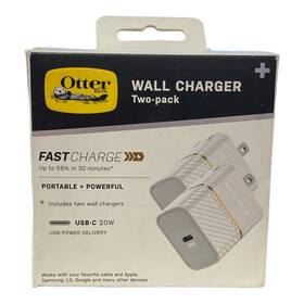 77-80560 Otterbox Fast Charge Usb-c Wall Charger 20w Two-pack - Cloud Dust White