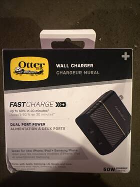 78-52693 Otterbox Fast Charge 50w Dual Port Usb-c Wall Charger For Samsung Iphone Ipad Lg
