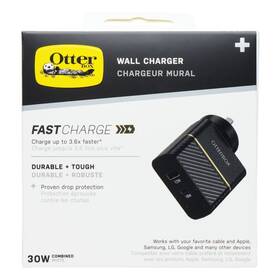 78-80029 Otterbox 30w Fast Charge Usb-a Usb-c Wall Adapter - Black Au Plug Only