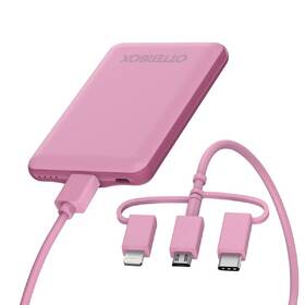 78-80147 Otterbox Portable Charging Kit 5 000 Mah With 3-in-1 Cable - Cake Pop Pink