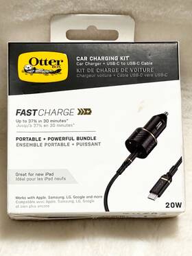 78-80568 Otterbox New Fast Charge Usb-c To Car Charging Kit 20w Black