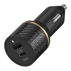 78-80602 Otterbox Car Charger Fast Charge Usb-c Usb-a - 30w Dual Port Black Shimmer