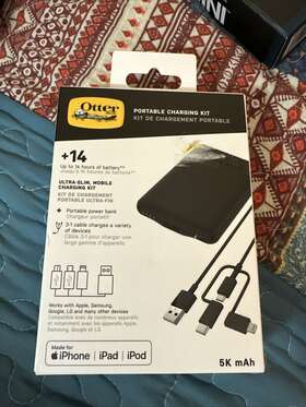 78-80638 Otterbox Ob Portable Charging Kit Power Bank 5000mah Works For Apple And Samsung