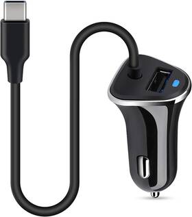 Rc44 Ououdee Usb Type C Car Charger Quick Charge 3.4a Adapter With 3ft Car-black