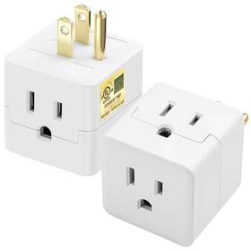 La-21 Paeorrorl Outlet Splitter 3 Prong Wall Adapter Cube Tap Plug Extender Way Wa