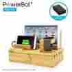 Pb5100 Powerbot Bamboo Wood Organizer Charge Dock W 5 Usb Rapid Charging Port 617629993509