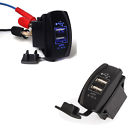 2xcarchet Pda Dual Usb Charger Phone Socket Adapter 3.1a Car Led Pour Blue Power