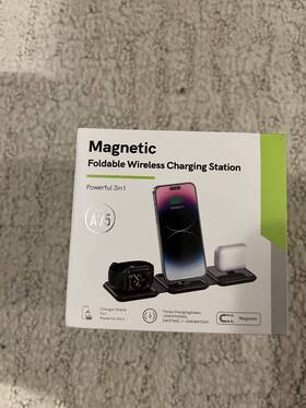 B55608001 Pdkuai 3in1 Portable Wireless Charger Charging Station For Apple Watch Air Pods Iphone