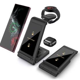 B62409001 Pdkuai 3in1 Wireless Charger Station Dock For Samsung Galaxy Watch Ultra/7/6 S24 Ultra