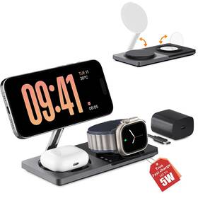 Petino 768420998306 3 In 1 Charging Station For Apple Devices Mag-safe Charger Stand Fast Charg Inch