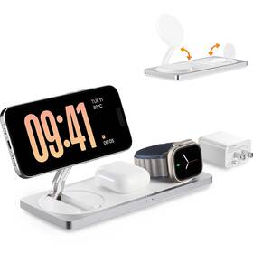 Petino 768443029025 3 In 1 Charging Station For Apple Devices Used Iphone And Watch