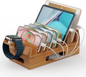 4335014736 Pezin & Hulin And Bamboo Charging Station Organizer For Dock Stand Cables