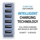Ph-50w Photive 2 Pack Bundle 60 Watt 6 Port Usb Desktop Rapid Charger