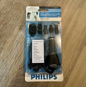Sja1112 Philips 609585146105 Multi-brand Cell Phone Car Charger Sja1112/17 Assorted Tips New