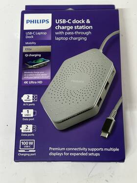 Dlk9121c27 Philips Elite Plus Usb-c Docking Station With Qi Charging Dlk9121c/27 37415