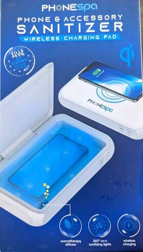 Phonespa 841351175661 Phone Spa Wireless Charger With Uv Sanitizer And Aromatherapy New