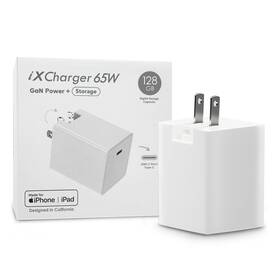 Ixr1-g128w065c1wg Piodata Usb-c Charger Iphone Flash Drive 65w Fast Charging 128 Gb White