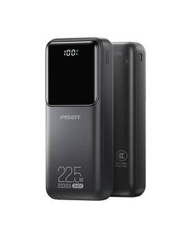 1usb-c Pisen 902957322348 Power Bank 20000mah 22.5w 3c Pd3.0 Qc3.0 2usb-a For Iphone Samsung