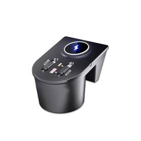 Ts45w-4usb Pitruves Usb Hub Car Wireless Charger Mount For 2021 2022 2023 2024 2025 Toyota Black