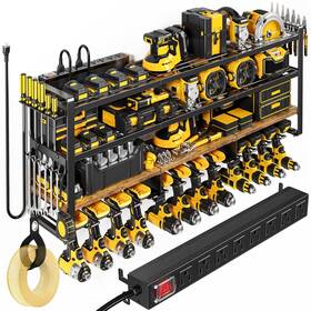 Pkp666 Pokipo 49.5 Inch W Large Power Tool Organizer With Charging Station 4 Layer Heavy Duty
