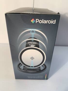 Polaroid 680079771324 2-way View Wireless Charging Stand Black New Adjustable Universal Fit