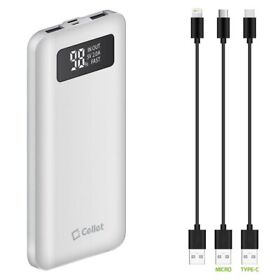 Hda14449509 Portable 10000mah Power Bank Battery With Dual Usb Ports And Smart Digital