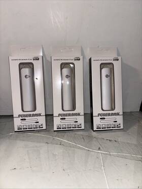 Power Bank 935462075832 High Speed Usb External Tube Portable Charger Silver 3 Packs
