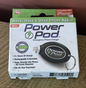 Pwpl-m048 Power Pod Keychain Emergency Portable Charger For Iphone