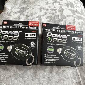 Pwpldx-m04 Power Pod 2 Deluxe Emergency Keychains Portable Charger Black Iphone 5-6